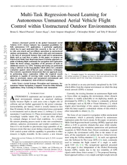 Multi-Task Regression-based Learning for Autonomous Unmanned Aerial
  Vehicle Flight Control within Unstructured Outdoor Environments