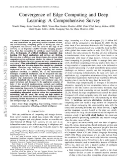 Convergence of Edge Computing and Deep Learning: A Comprehensive Survey