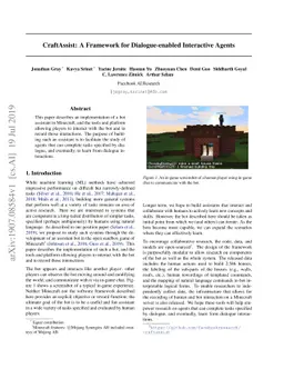 CraftAssist: A Framework for Dialogue-enabled Interactive Agents