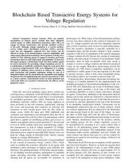 Blockchain Based Transactive Energy Systems for Voltage Regulation