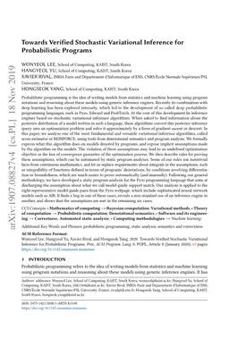 Towards Verified Stochastic Variational Inference for Probabilistic
  Programs