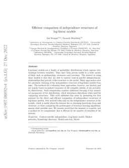 Efficient comparison of independence structures of log-linear models