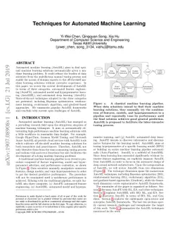 Techniques for Automated Machine Learning