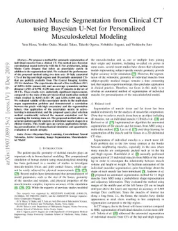 Automated Muscle Segmentation from Clinical CT using Bayesian U-Net for
  Personalized Musculoskeletal Modeling