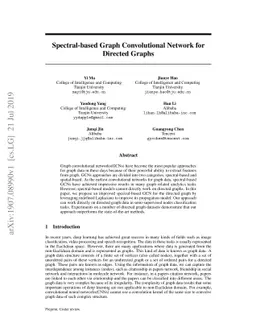 Spectral-based Graph Convolutional Network for Directed Graphs
