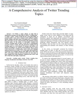 A Comprehensive Analysis of Twitter Trending Topics