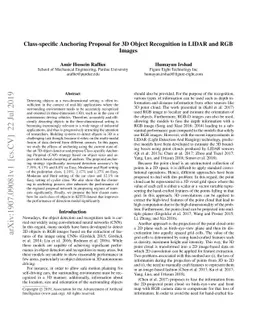 Class-specific Anchoring Proposal for 3D Object Recognition in LIDAR and
  RGB Images
