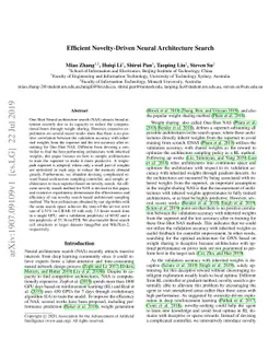Efficient Novelty-Driven Neural Architecture Search