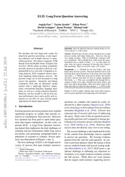 ELI5: Long Form Question Answering