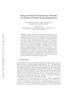 Image-and-Spatial Transformer Networks for Structure-Guided Image
  Registration