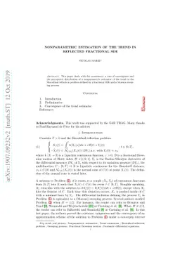 Nonparametric Estimation of the Trend in Reflected Fractional SDE