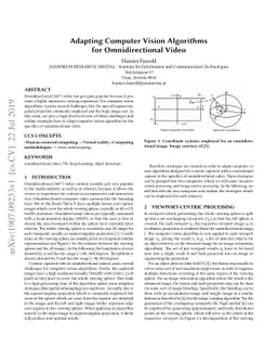 Adapting Computer Vision Algorithms for Omnidirectional Video