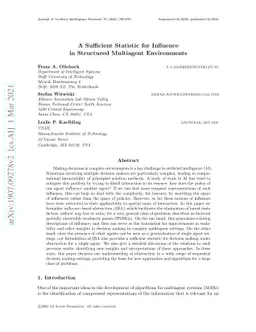 A Sufficient Statistic for Influence in Structured Multiagent
  Environments