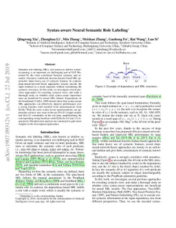 Syntax-aware Neural Semantic Role Labeling