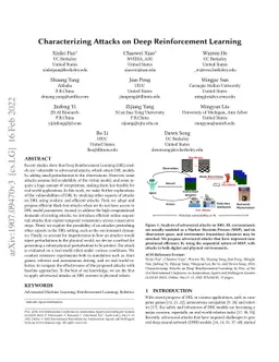 Characterizing Attacks on Deep Reinforcement Learning