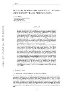 Practical Newton-Type Distributed Learning using Gradient Based
  Approximations