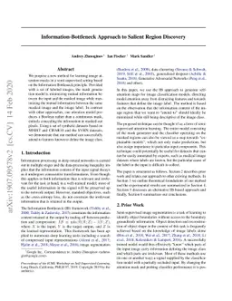 Information-Bottleneck Approach to Salient Region Discovery