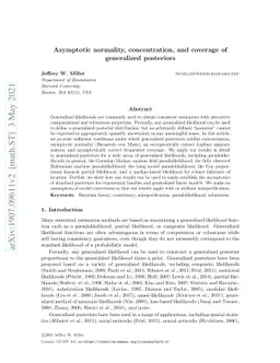 Asymptotic normality, concentration, and coverage of generalized
  posteriors