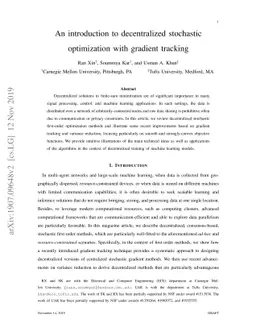 An introduction to decentralized stochastic optimization with gradient
  tracking