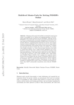 Multilevel Monte-Carlo for Solving POMDPs Online