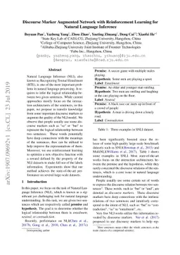 Discourse Marker Augmented Network with Reinforcement Learning for
  Natural Language Inference