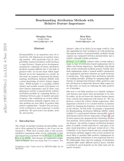 Benchmarking Attribution Methods with Relative Feature Importance