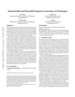 Interpretable and Steerable Sequence Learning via Prototypes
