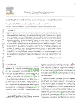 Controlling biases and diversity in diverse image-to-image translation