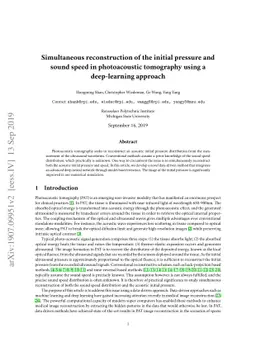 Simultaneous reconstruction of the initial pressure and sound speed in
  photoacoustic tomography using a deep-learning approach