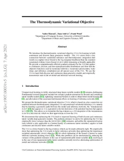 The Thermodynamic Variational Objective