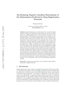 On Reducing Negative Jacobian Determinant of the Deformation Predicted
  by Deep Registration Networks