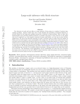 Large-scale inference with block structure
