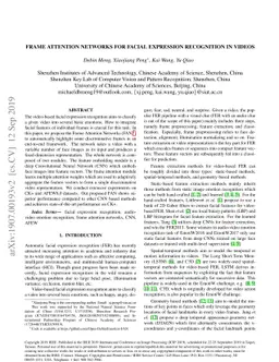 Frame attention networks for facial expression recognition in videos
