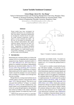 Latent Variable Sentiment Grammar