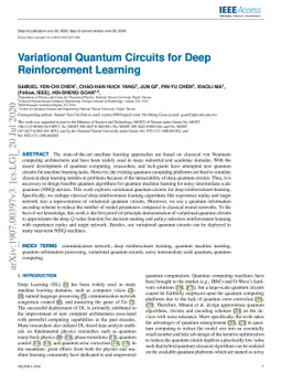 Variational Quantum Circuits for Deep Reinforcement Learning