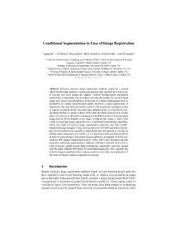 Conditional Segmentation in Lieu of Image Registration