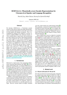 BERTphone: Phonetically-Aware Encoder Representations for
  Utterance-Level Speaker and Language Recognition