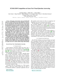 ICDAR 2019 Competition on Scene Text Visual Question Answering