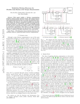 Model-free Friction Observers for Flexible Joint Robots with Torque
  Measurements