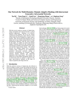 One Network for Multi-Domains: Domain Adaptive Hashing with Intersectant
  Generative Adversarial Network