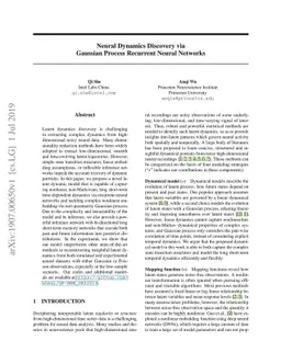 Neural Dynamics Discovery via Gaussian Process Recurrent Neural Networks