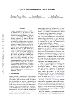 EQuANt (Enhanced Question Answer Network)