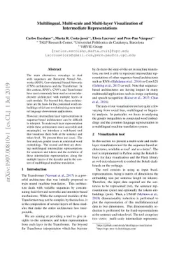 Multilingual, Multi-scale and Multi-layer Visualization of Intermediate
  Representations