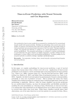 Time-to-Event Prediction with Neural Networks and Cox Regression