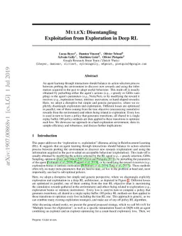 MULEX: Disentangling Exploitation from Exploration in Deep RL