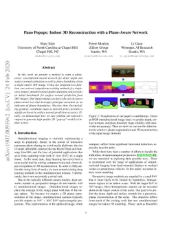 Pano Popups: Indoor 3D Reconstruction with a Plane-Aware Network