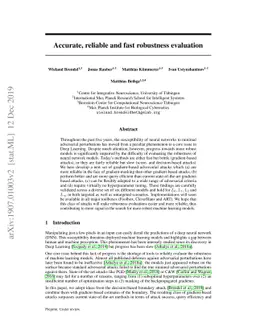 Accurate, reliable and fast robustness evaluation