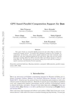 GPU-based Parallel Computation Support for Stan