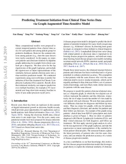 Predicting Treatment Initiation from Clinical Time Series Data via
  Graph-Augmented Time-Sensitive Model