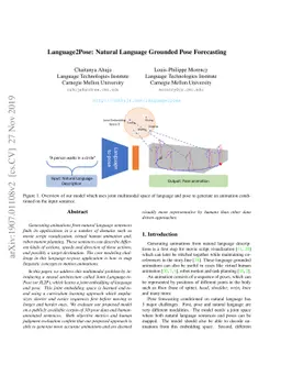 Language2Pose: Natural Language Grounded Pose Forecasting